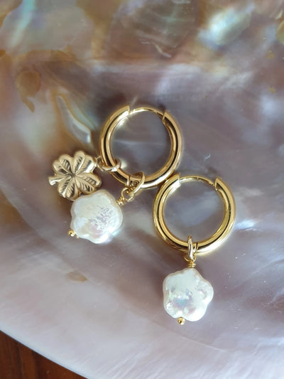 Boucles D'Oreilles Perles Fleur