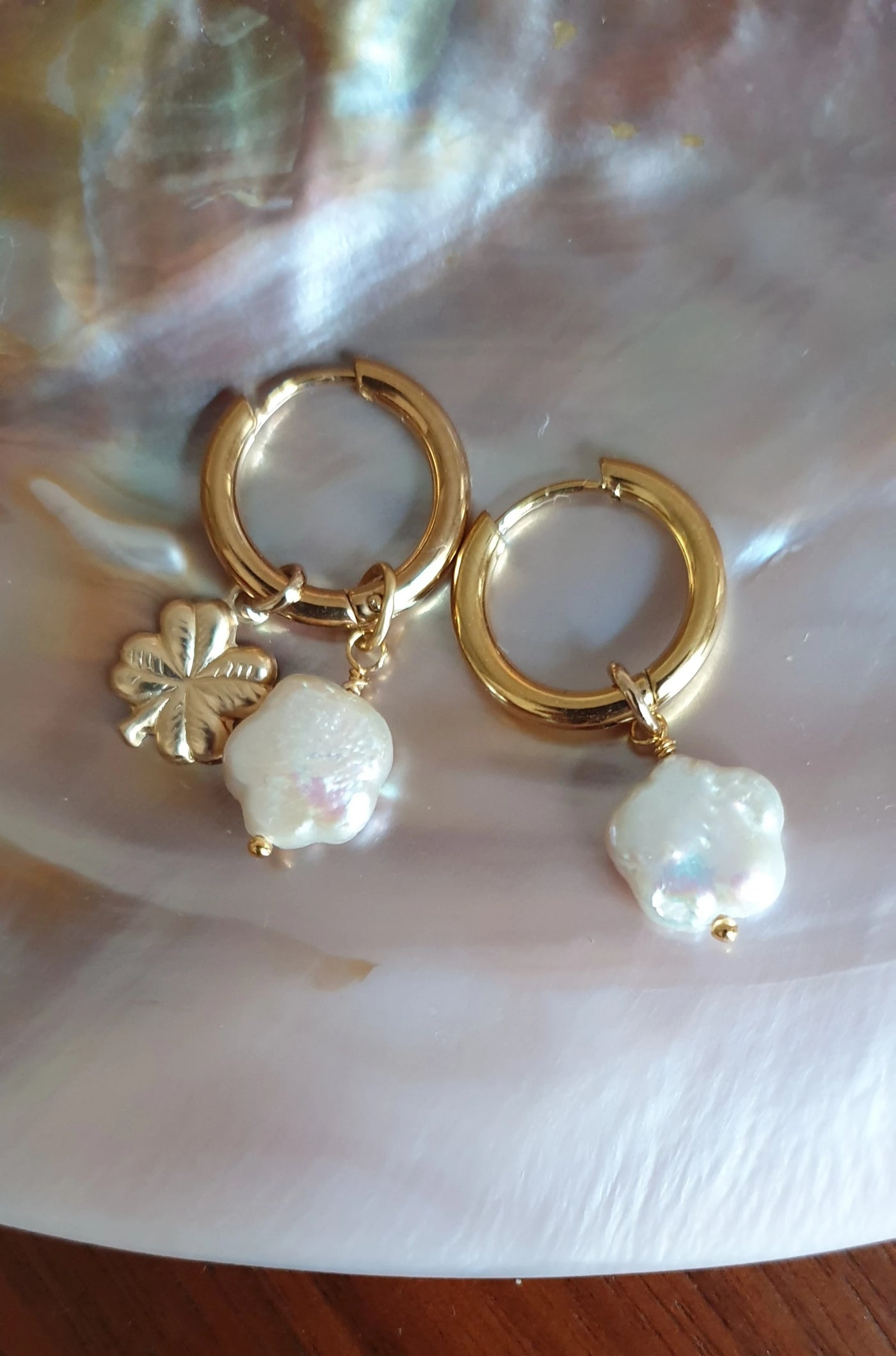 Boucles D'Oreilles Perles Fleur