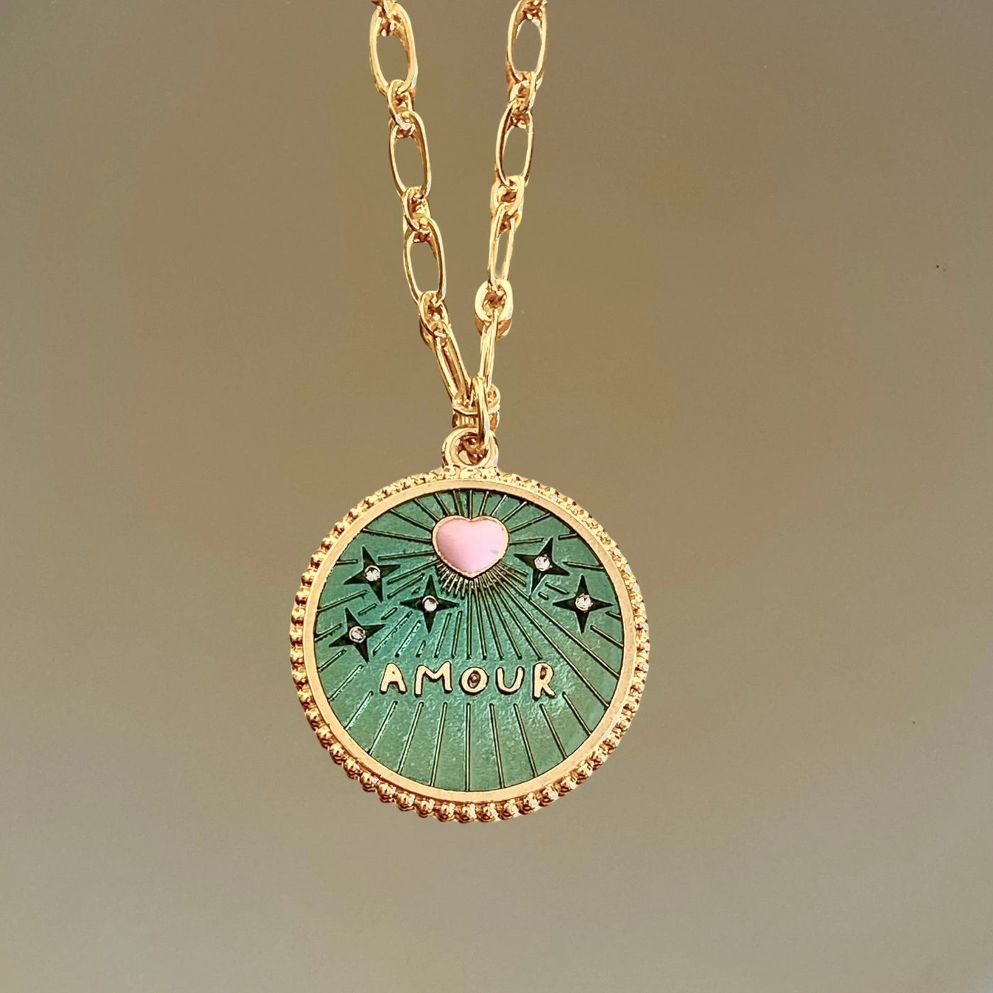 Collier Amour Lagoon Coeur Rose